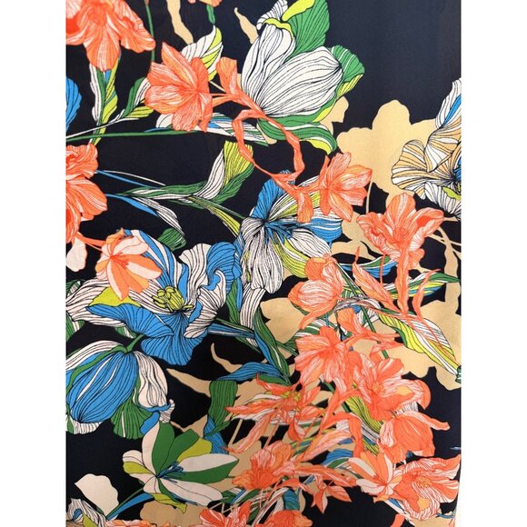 Chico's Reversible Tank Navy Beige Multi Floral Hawaiian Womans 3/XL - Picture 3 of 5